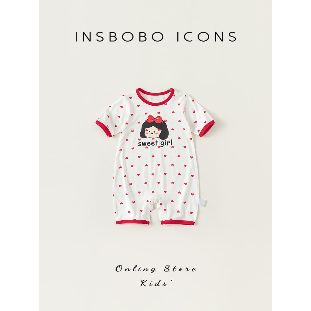 INSbobo roupas de bebê verão 2026 novo estilo bebê menina macacão bebê roupas de verão bonito macacão recém-nascido