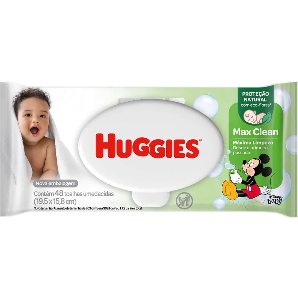 Lenço Umedecido Huggies Higiene Superior Limpam 2x Mais 48 Unidades