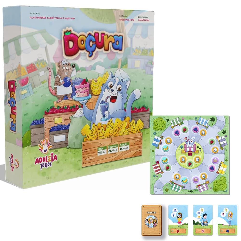 Jogo De Tabuleiro Doçura Para Toda Família Food Trucks Sirva Quitutes E Prepare Receitas Board Game Adoleta
