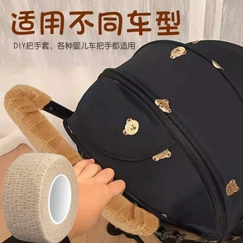 Alça de enrolamento para carrinho de bebê, apoio de braço para carrinho de bebê, absorvente de suor, antiderrapante, alç