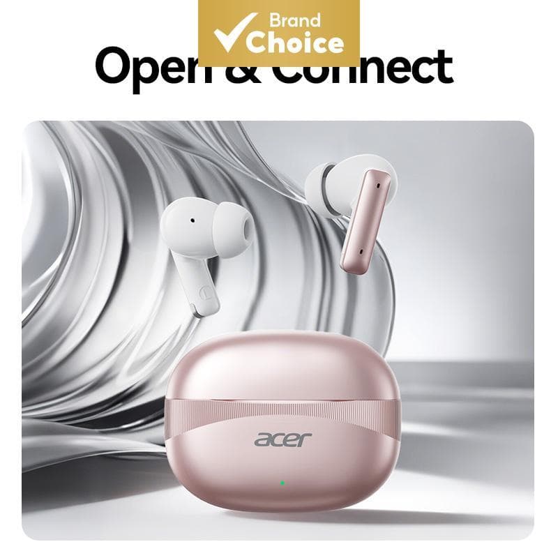 Fone de ouvido sem fio Acer OHR750 com microfone, tipo C, fones de ouvido, redução de ruído ENC, fones Bluetooth 5.4,