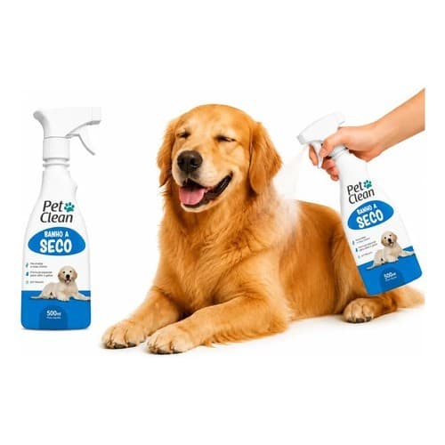 Shampoo Pet Clean Banho A Seco Para Cães E Gatos 500ml Perfume Bebê