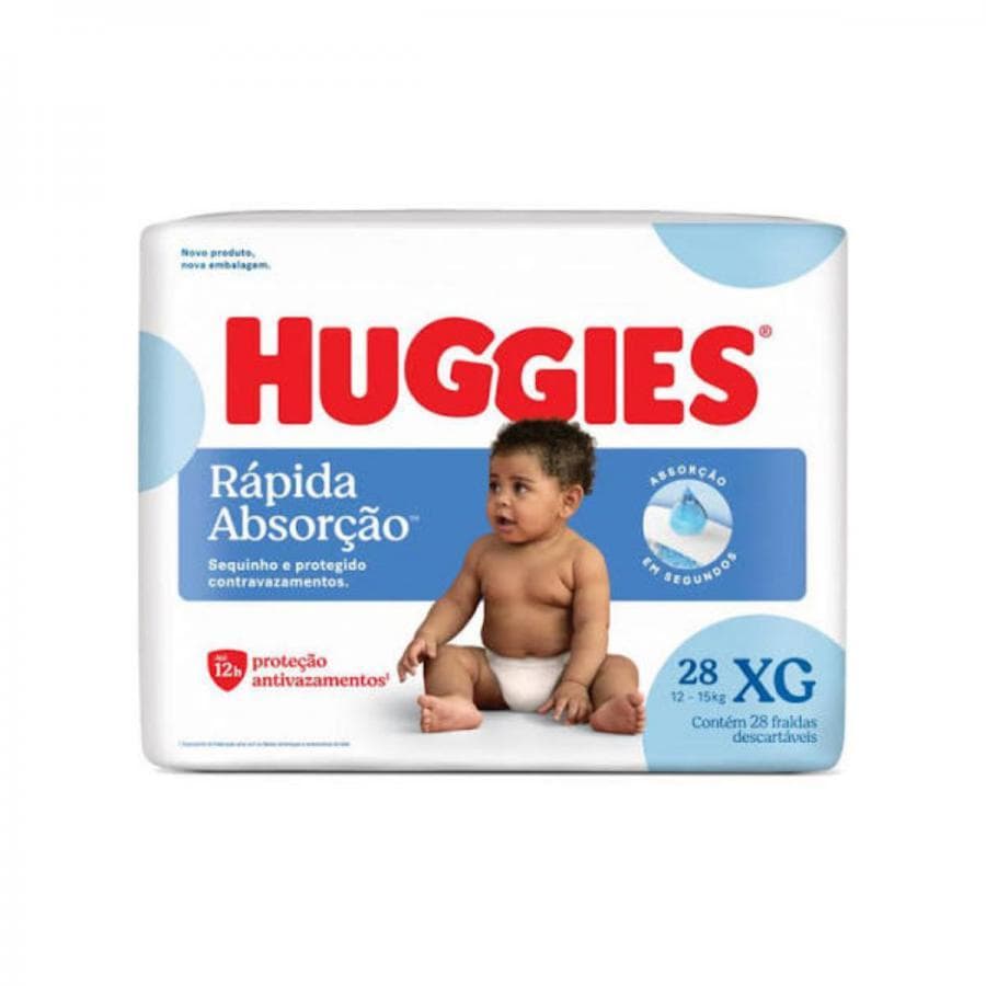 Fralda Huggies Tripla Protecao Meguinha XG 28 Unidades
