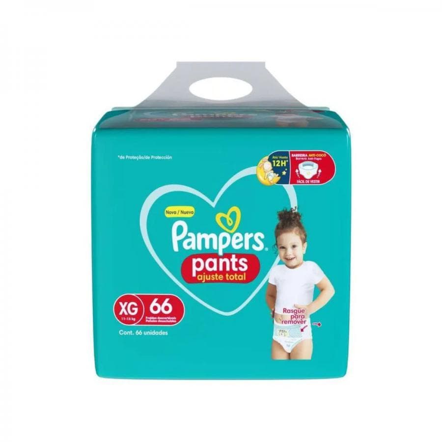 Fralda Pampers Pants Ajuste Total Tamanho XG 66 Unidades