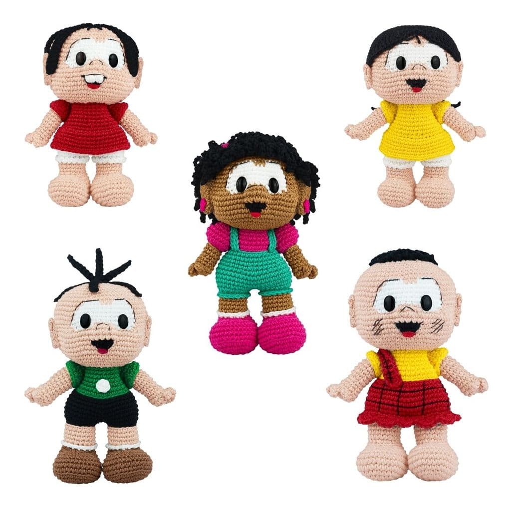 Bonecos Amigurumi Turma da Mônica Kit Crochê Original