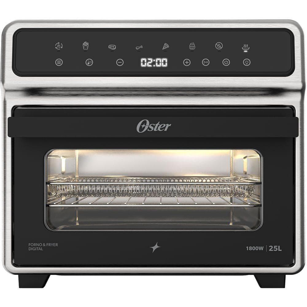 Forno e Fritadeira sem Óleo Oster Digital Pro 25L 1800W Preto 220V