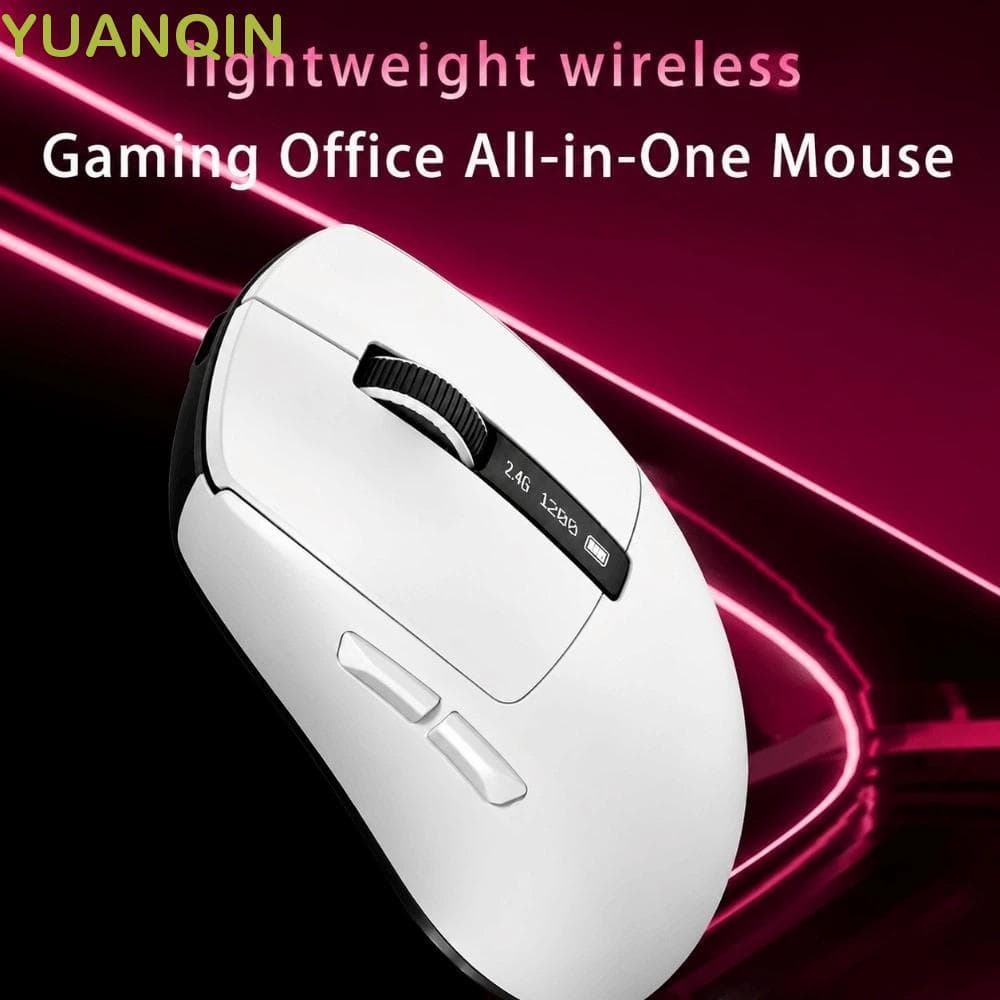 Mouse Sem Fio YUANQINZT , Para Jogos Com Display Digital De 12000 DPI Bluetooth 2.4G De Energia