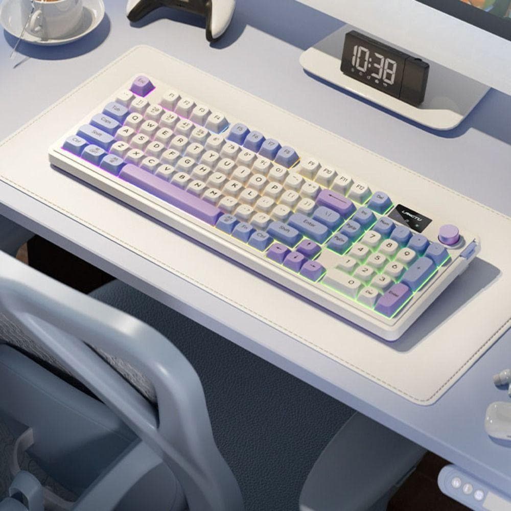 Teclado Mecânico De Três Modos INTREE , Com Fio Bluetooth ABS 2.4G , Troca Quente