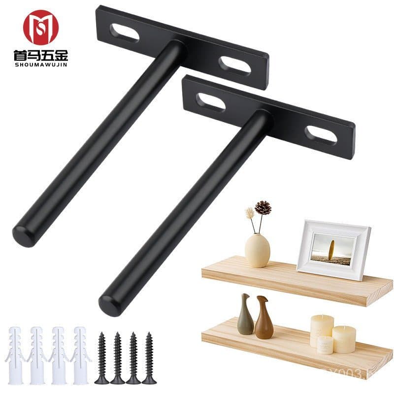 Suporte invisível para prateleira, suporte de madeira oculto em forma de T, acessórios para estantes de parede 7.21 ORCQ