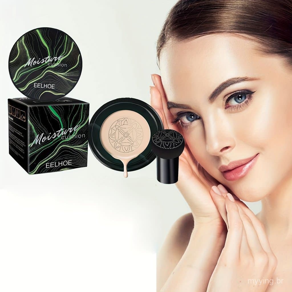 Almofada em formato de cogumelo, base líquida hidratante e corretivo, conjunto de BB cream, base líquida/3 cores m88y