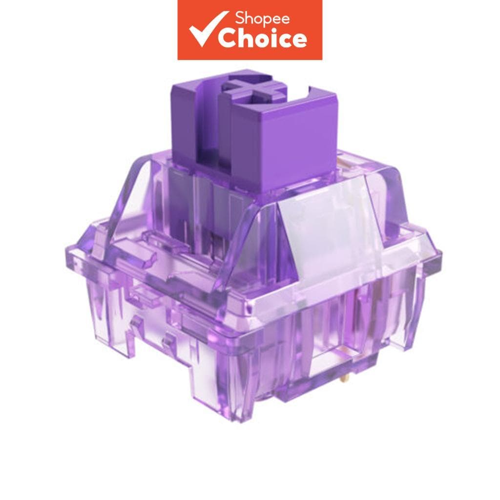 CS Jelly Roxo V2 Switch 3 Pinos Interruptor Mecânico Táctil Teclado Material Transparente