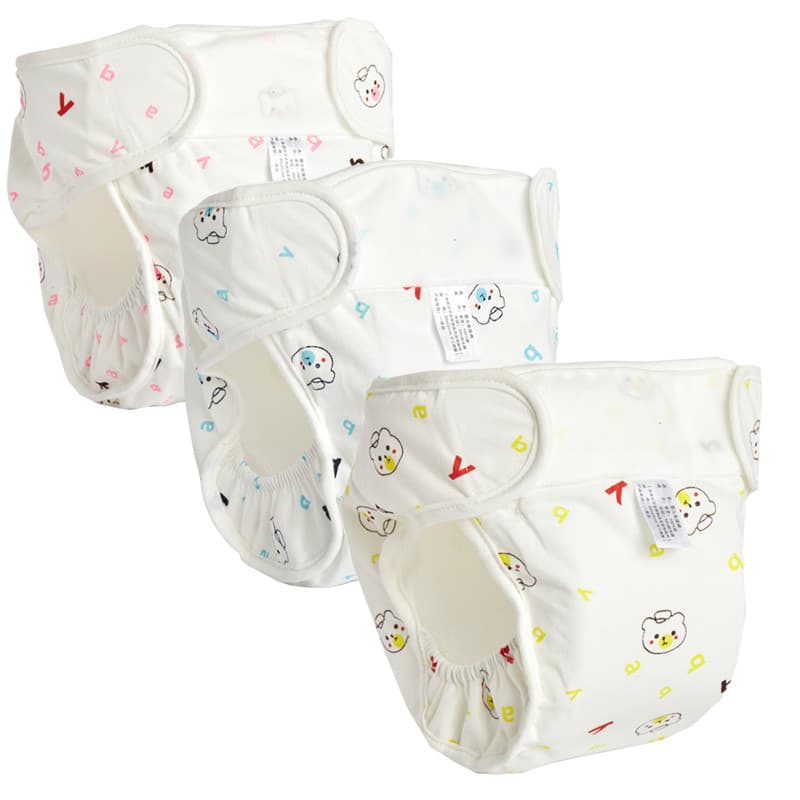 Calças de fraldas do bebê crianças à prova dwaterproof água Anti-vazamento lateral calças de treinamento infantil laváve