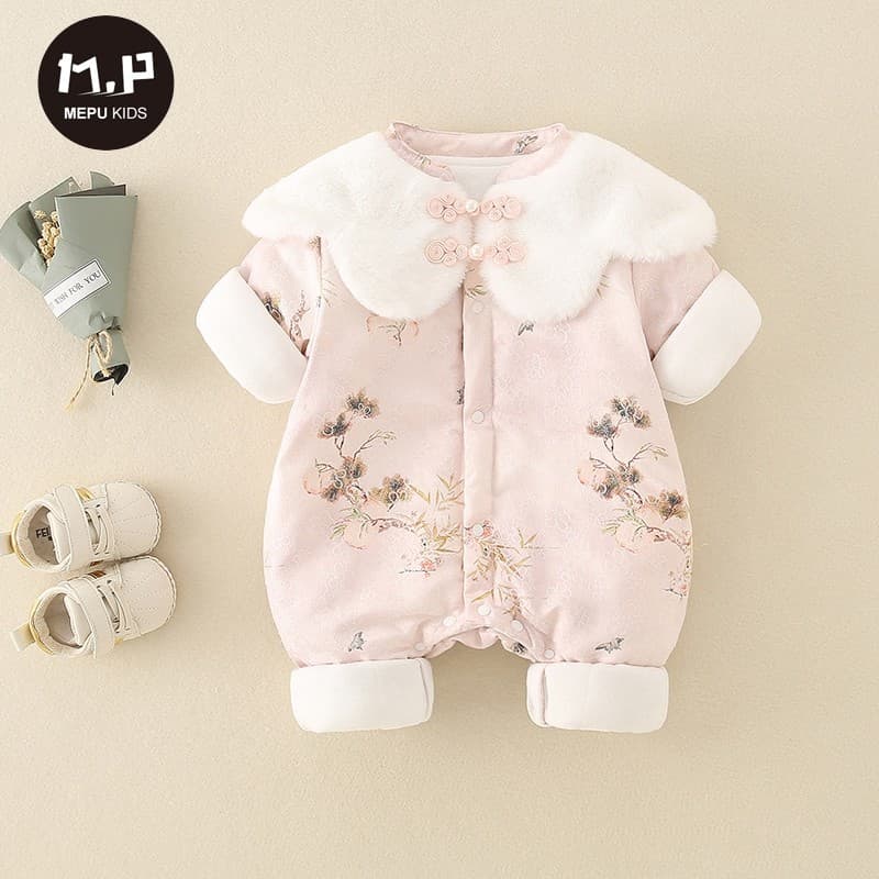 Bebê bebê outono inverno roupas Outing segurando roupas um mês cem dias roupas de bebê menina estilo chinês roupas de al
