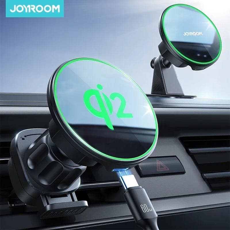Joyroom Para Qi2 15W Carregador Magnético De Montagem De Carro Qi2-Certificado Suporte Sem Fio Ventilação De Ar/Painel i