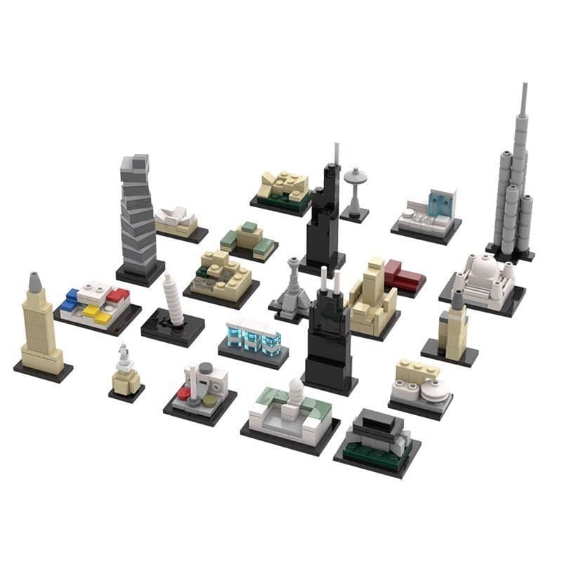 Os blocos de montar MOC são compatíveis com o LEGO 56076 Coleção de Arquiteturas Clássicas Mundialmente Famosas, blocos 