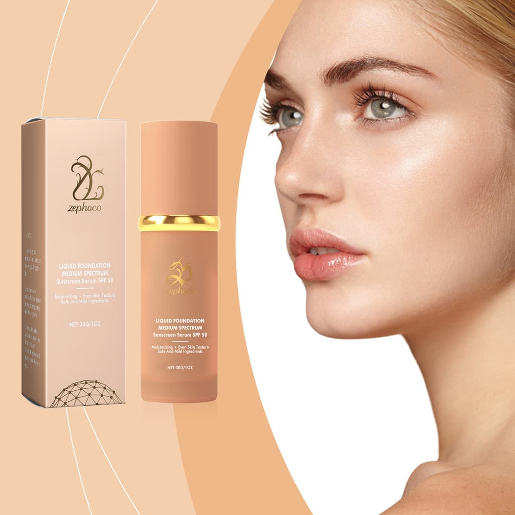Beautyup02 . br_BR Base 4 Em 1 Líquida Macia Fosca De Maquiagem Hidratante De Longa Duração Spf 50 Líquido De Mágica À P