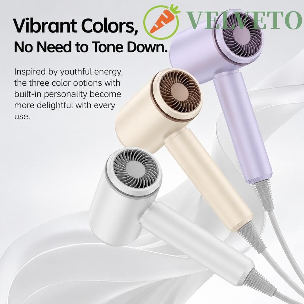Secador De Cabelo Iônico Profissional , De Íons Negativos De Luz Azul Com Fluxo De Ar Frio E Quente , Bico