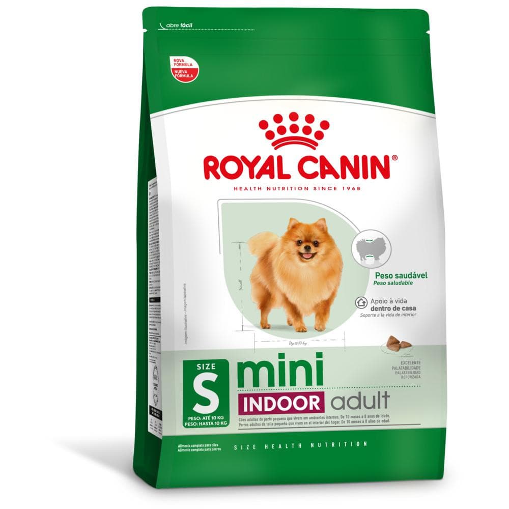 Ração Mini Indoor Adult para Cães Adultos de Porte Pequeno 1Kg Royal Canin