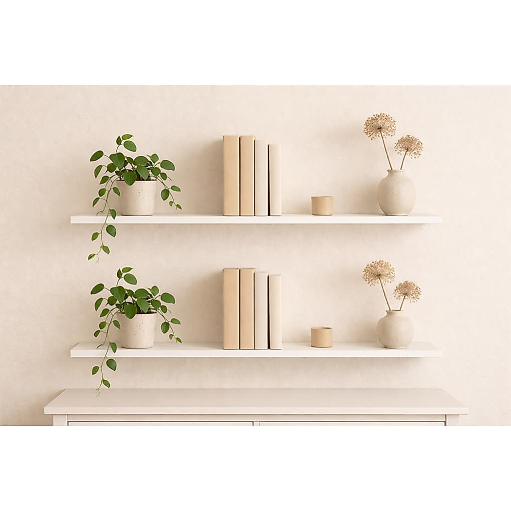 SI- 2 PRATELEIRA 90x20 SUPORTE INVISÍVEL DE PAREDE  PARA ORGANIZAÇÃO DE COZINHA QUARTO DECORAÇÃO