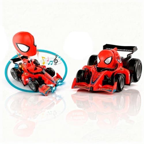 Carrinho Controle Remoto Veiculo Infantil Luzes Sons Vermelho Brinquedo Divertido