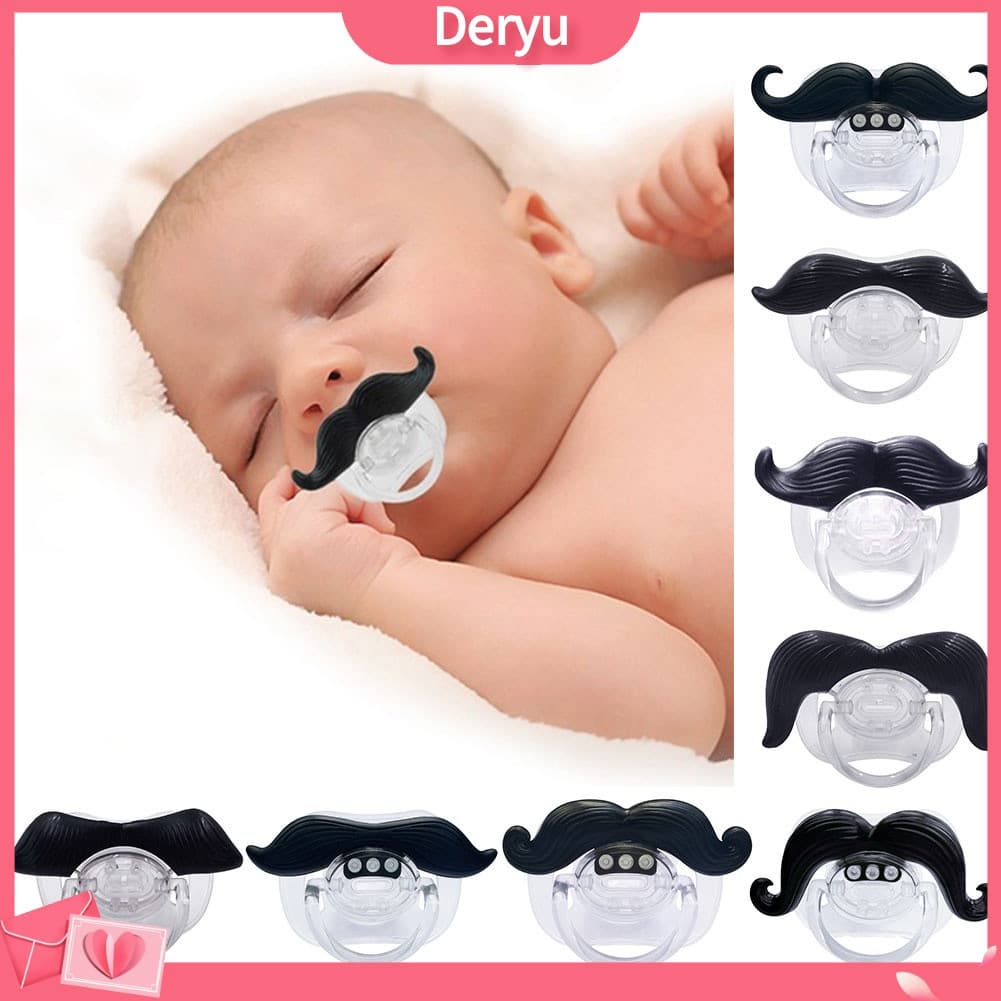 Chupeta de Silicone Divertida Deruiyu (com Bigode) / Chupeta de Silicone para Bebês V7SB