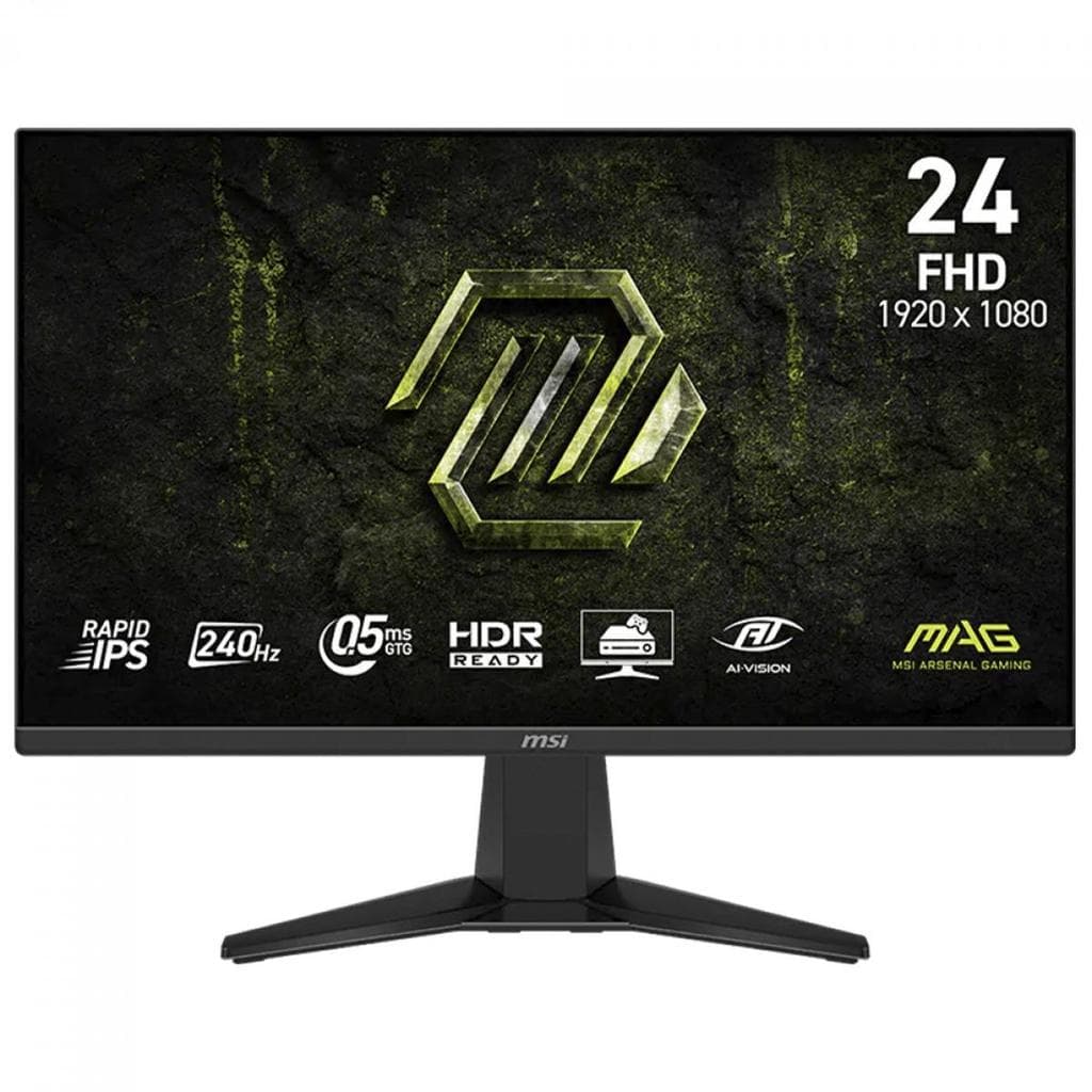Monitor Gamer MSI MAG 245F X24, 24 Pol, Full HD, Rapid IPS, 0.5ms, 240Hz, 112% sRGB, FreeSync Premium, HDMI/DP
