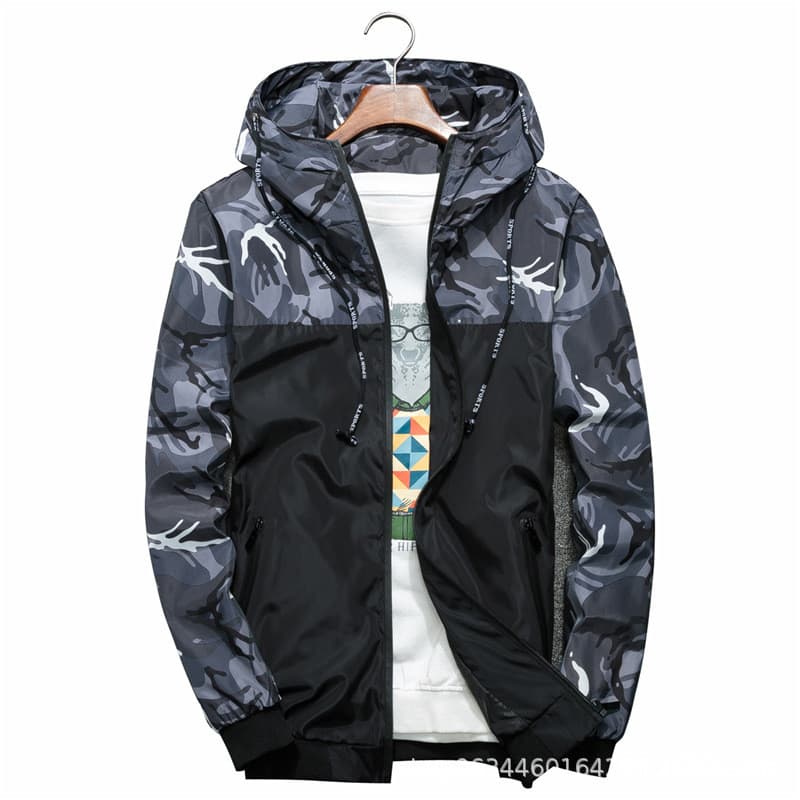 6682 Nova Jaqueta Masculina Estilo Coreano, Jaqueta Camuflada Moderna, Top Casual Masculino para Primavera e Outono 1EIW