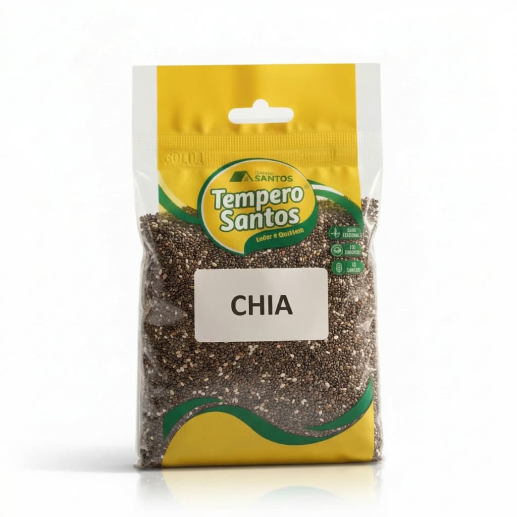 Tempero Semente De Chia - 500g Natural 100% Pura Integral Nutritiva Fitness Para Dieta - Tempero Santos