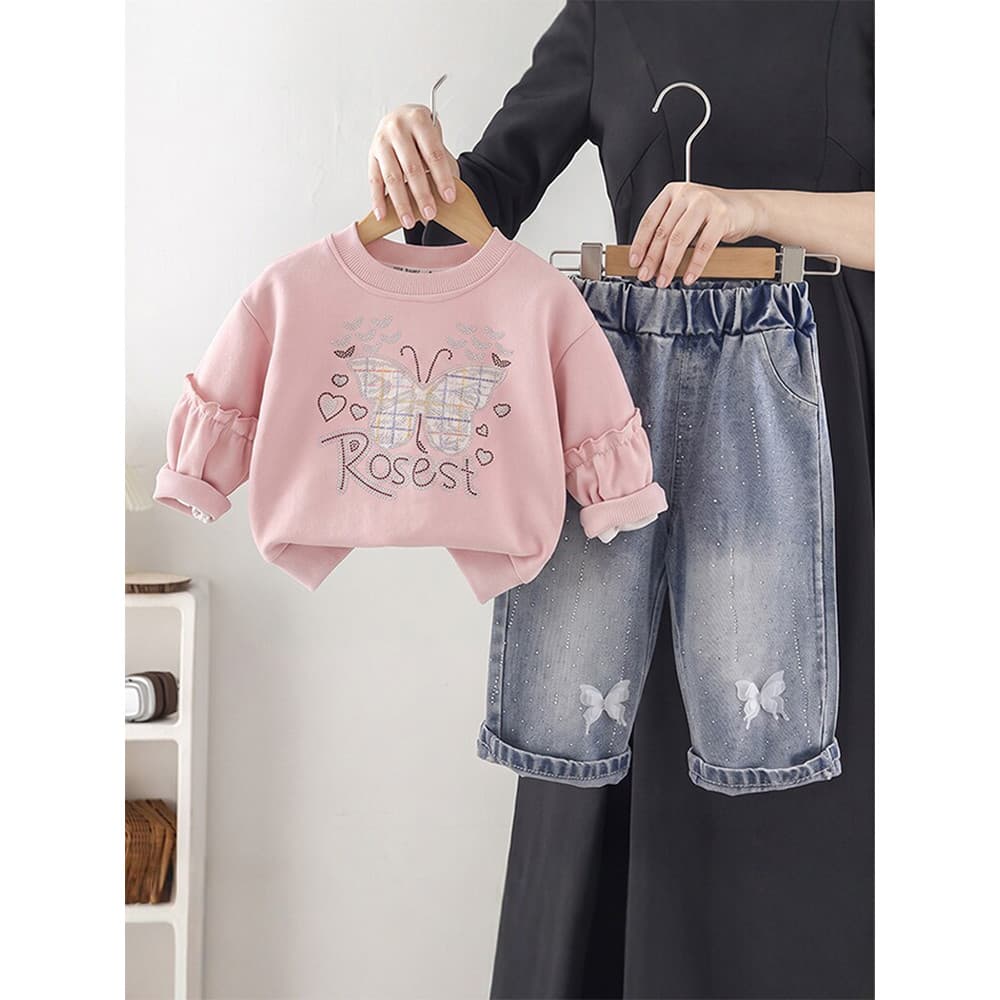 Bebê menina outono terno 3 crianças roupas da menina 2026 novo estilo bebê primavera outono 1 ano de idade menina outono