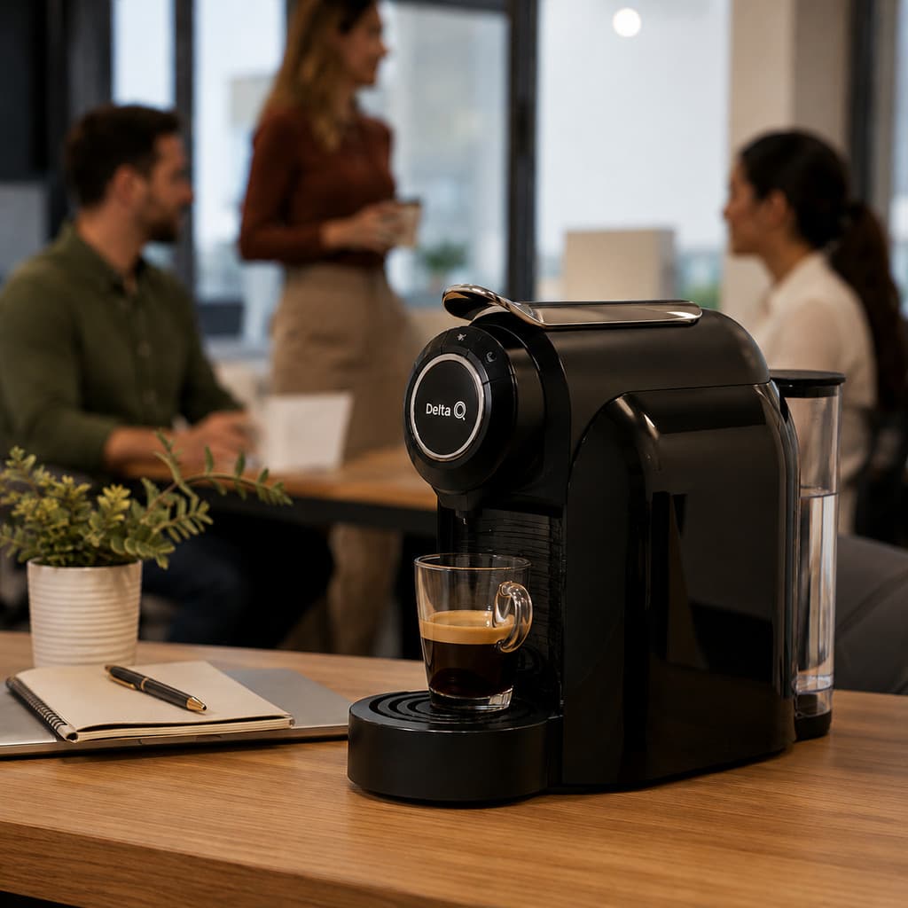 Cafeteira Elétrica Espresso Delta Q Evolution Qool 220V Máquina de Café Expresso para Cápsulas Exclusivas Delta Q
