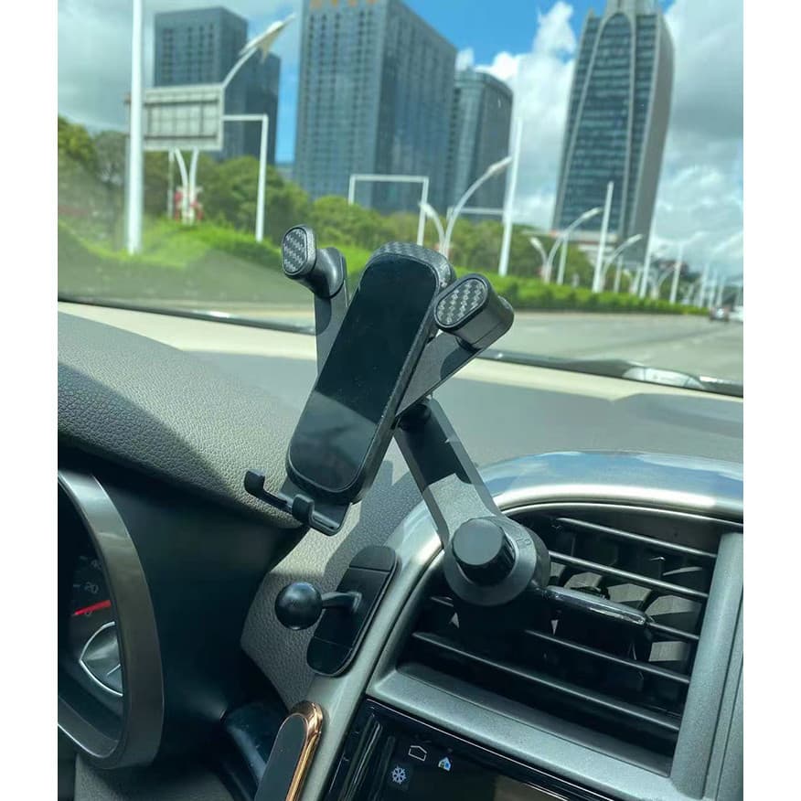 Suporte de saída de ar do carro, suporte prateado do telefone móvel da navegação Interior, saída de ar do carro, suporte