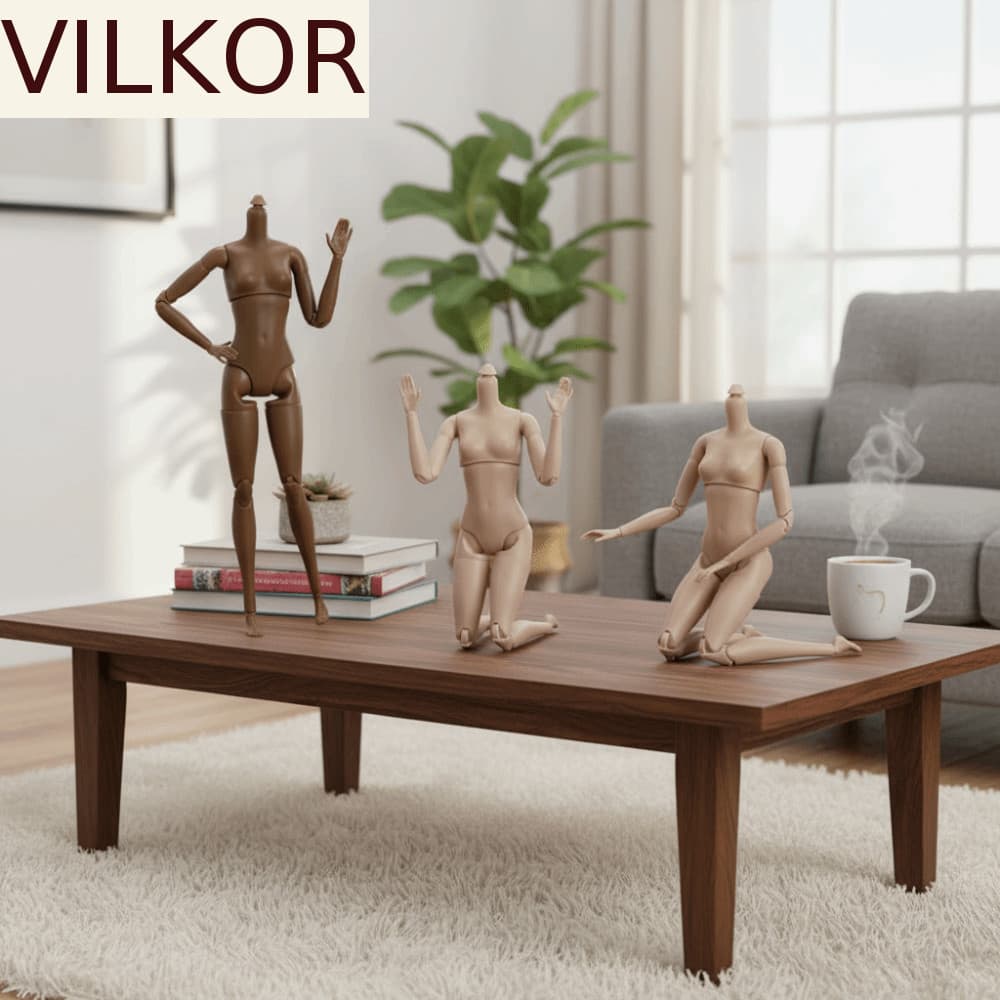 VILKOR Super Modelo Boneca , Sólida Destacável Articulada Nu BJD Bonecas , Articulações Corpo Figura De Ação Móvel