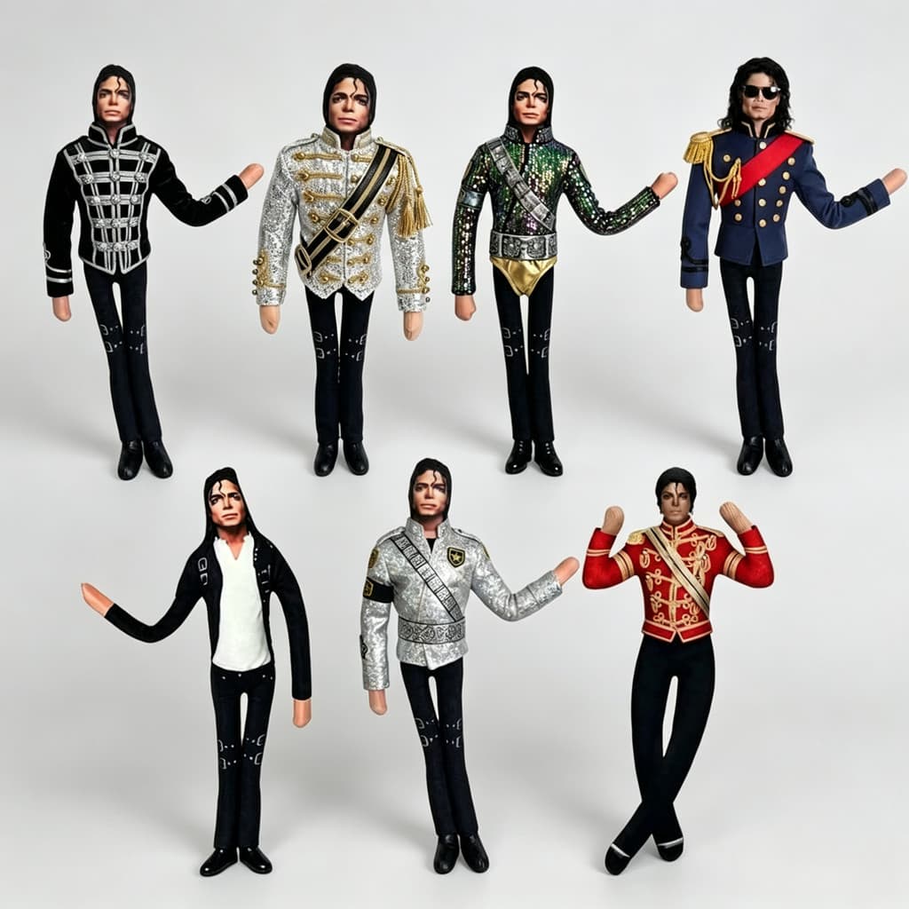 28cm Michael Jackson Articulado Meme Boneca De Pelúcia Dobrável Poseable Pop Ícone Colecionável Presente Macio
