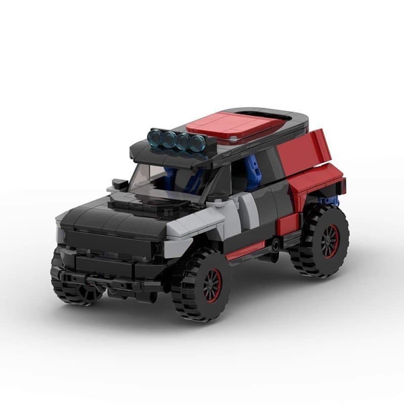 Blocos de montar MOC compatíveis com o modelo LEGO 91256 Ford Mustang veículo off-road, brinquedo educativo de montagem.