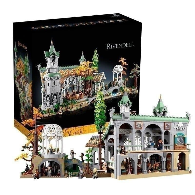Compatível com LEGO O Senhor dos Anéis, O Hobbit, O Anel Mágico, Castelo de Rivendell, blocos de montar, brinquedos educ