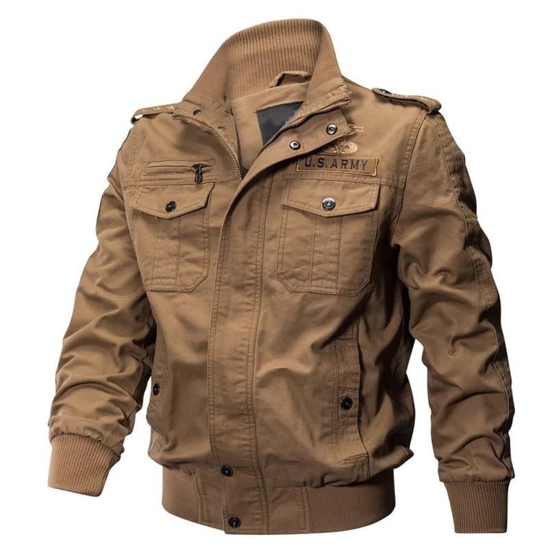 Jaqueta Bomber Masculina, Jaqueta Tática Militar de Denim, Casaco de Aviador da Segunda Guerra Mundial, Roupa de Rua, Ag