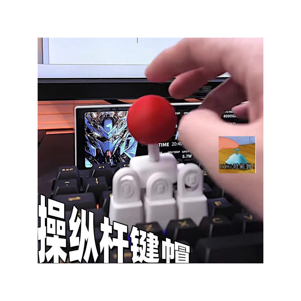 Lidar com Keycap Gamepad teclado decoração acessórios computador multifuncional 4 vias teclado mecânico controle ferrame