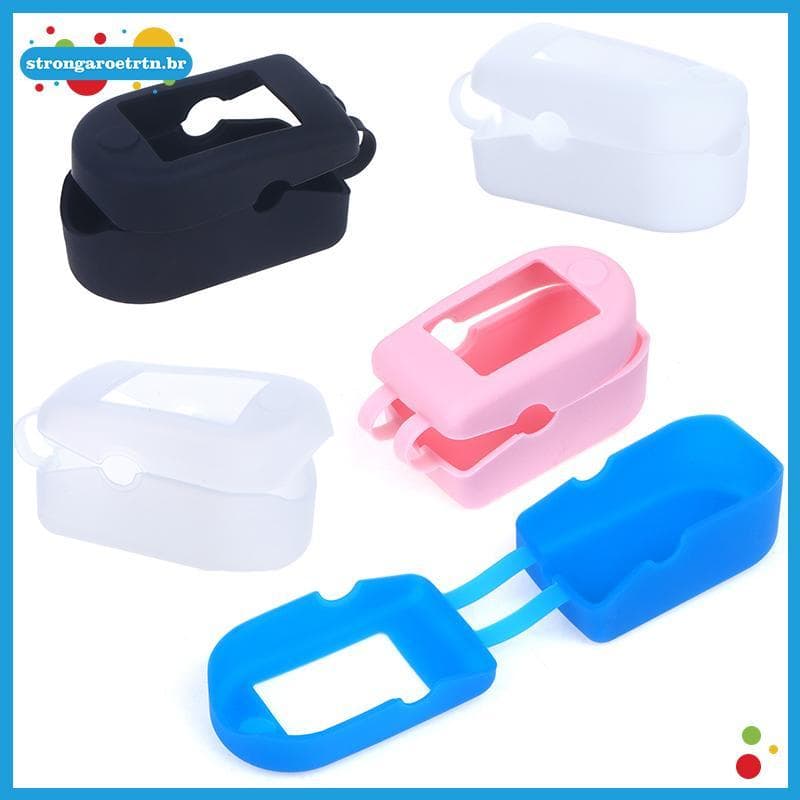 strongaroetrtn Bolsa De Armazenamento De Silicone , Clipe De Dedo , Oxímetro , Capa Protetora Médico , Suporte Protetor 