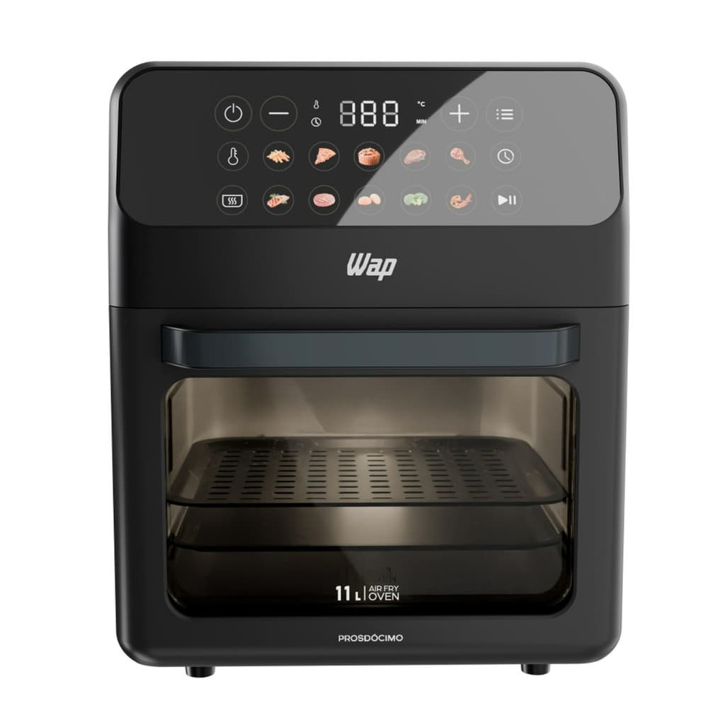 Air Fryer 11 em 1 Oven Digital Wap Waod4 Painel Touch 11l Fritadeira Elétrica 10 Receitas Pré-programadas