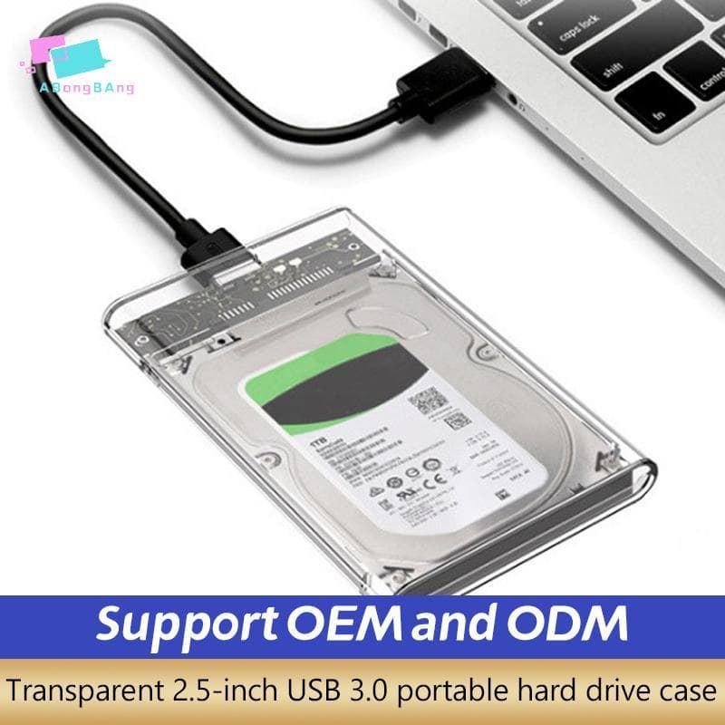 Abongbanghn Disco Rígido Externo Transparente 2.5 Ou 3.0 Polegada HDD SSD Caso Micro-b Para USB3.1 4TB Unidade Habitação