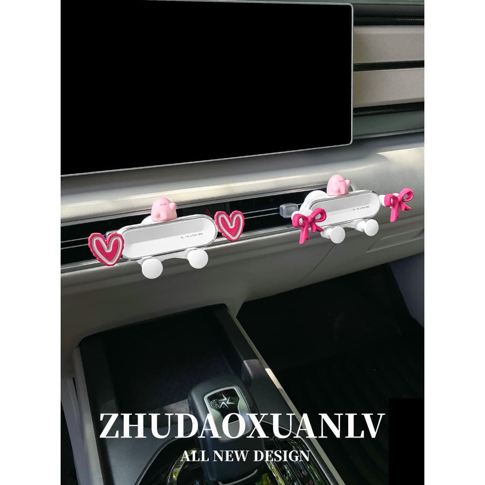 Série rosa suporte do telefone do carro criativo saída de ar navegação quadro suporte quadro Bowknot suporte do carro fe