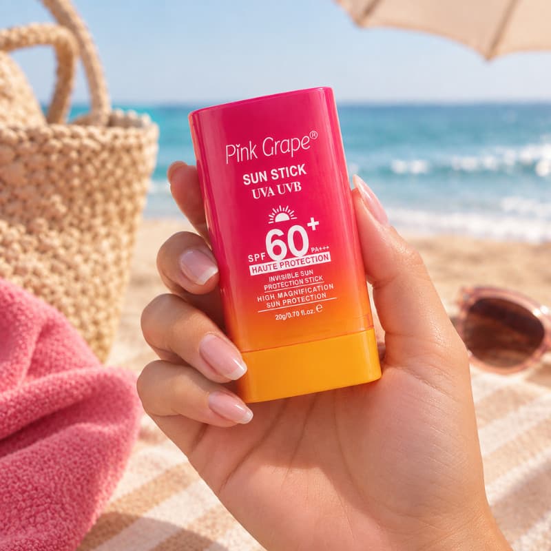 Pink Grape Sun Stick FPS 60 UVA UVB Protetor Solar Facial PA+++