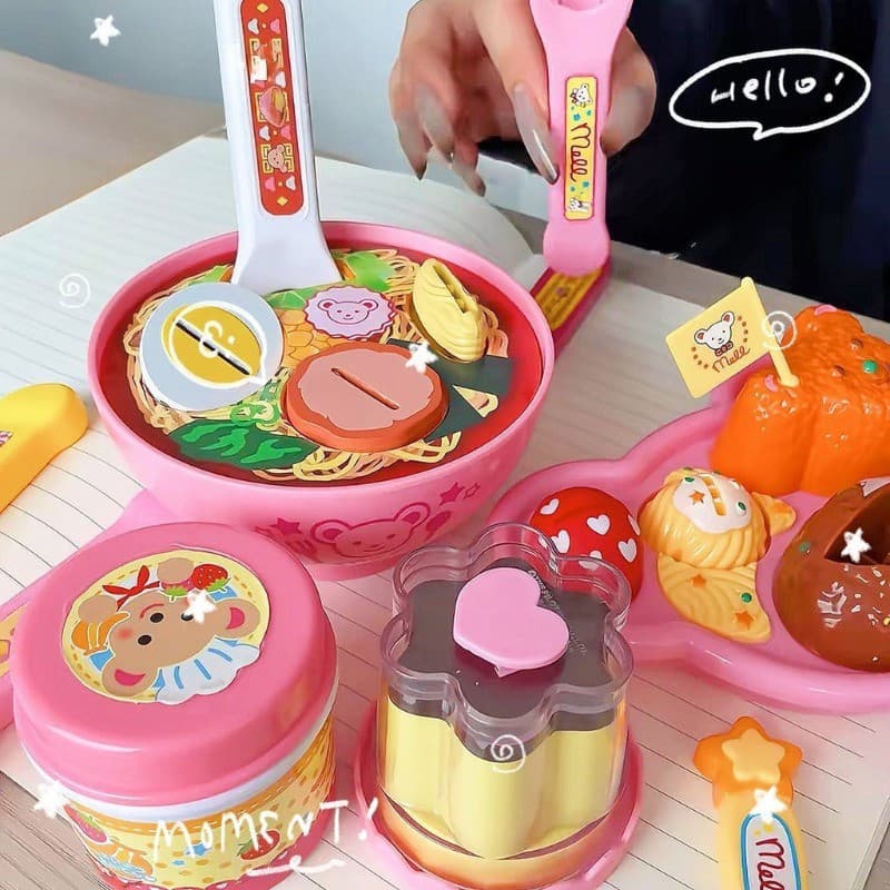 Brinquedos de comida simulada, brinquedos de culinária de ramen para meninos e meninas, brinquedos educativos de culinár