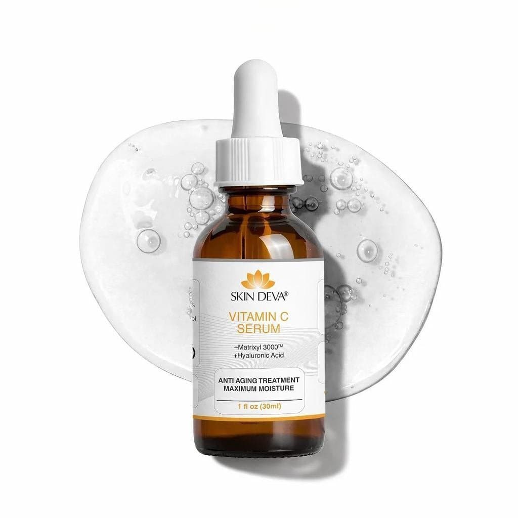 Sérum Deva, com vitamina C e ácido hialurônico, contém o ingrediente Matrixyl3000, é um sérum antienvelhecimento e um sé