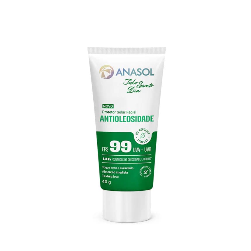 Anasol Protetor Solar Facial Antioleosidade - FPS99 40g