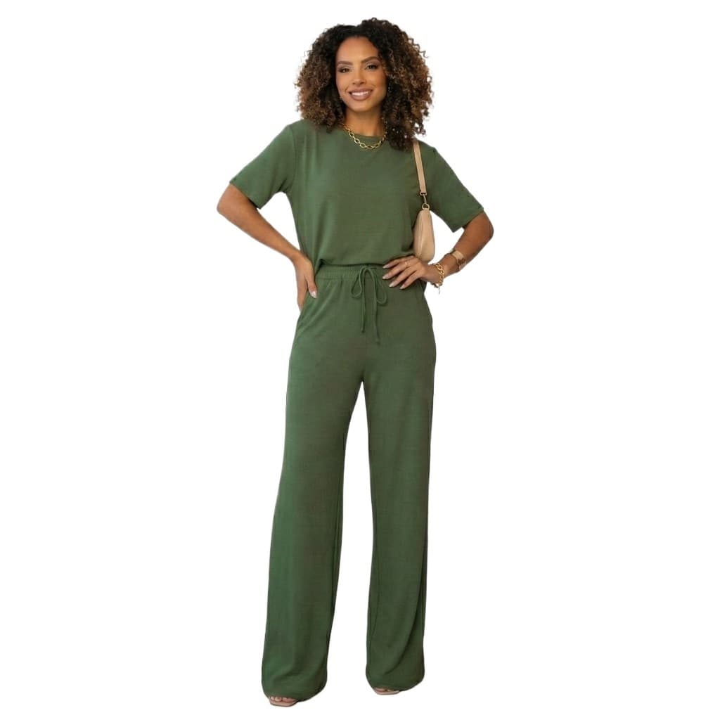 Conjunto Moletom Feminino Leve Moletinho Outono Inverno