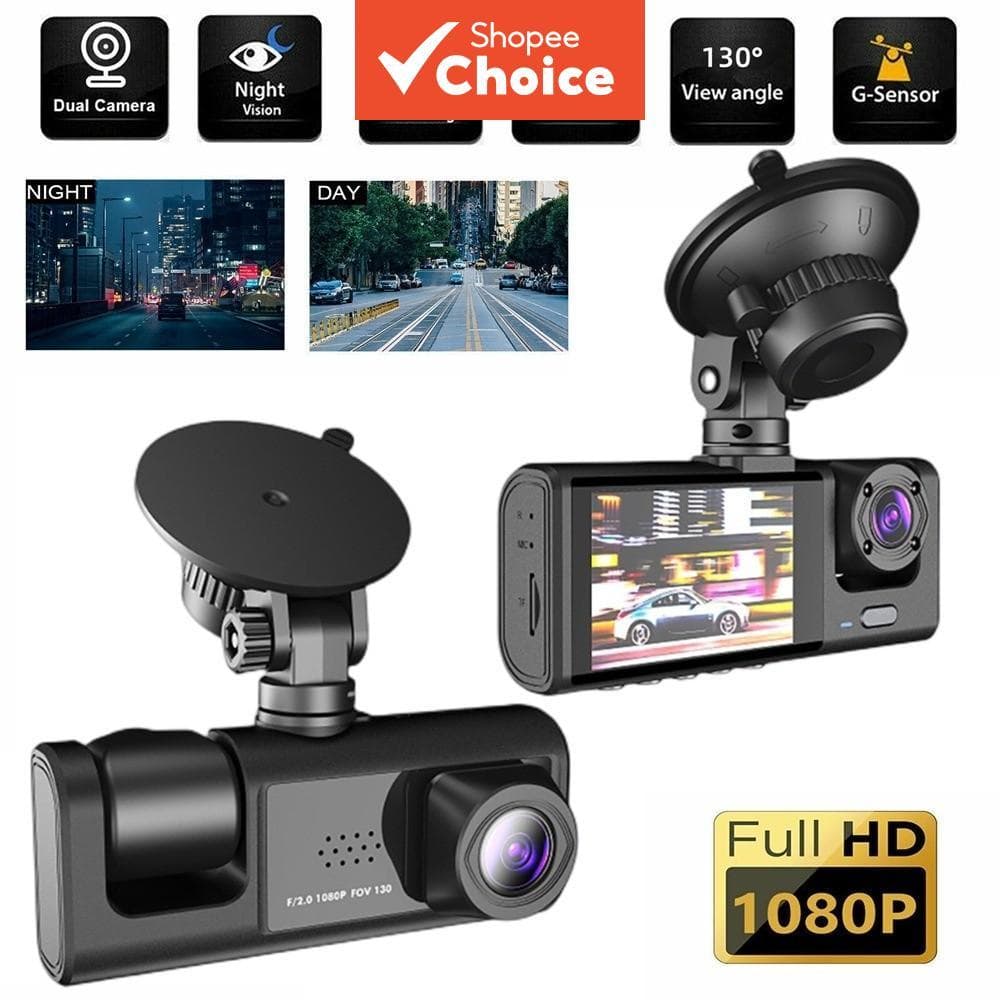 Dash Frontal para Câmera de Carro e Traseira Interna 3 Câmeras