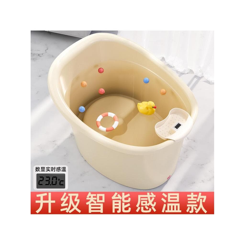 Banheira infantil de plástico, espessada, pode sentar, balde de natação para bebês, banheira grande