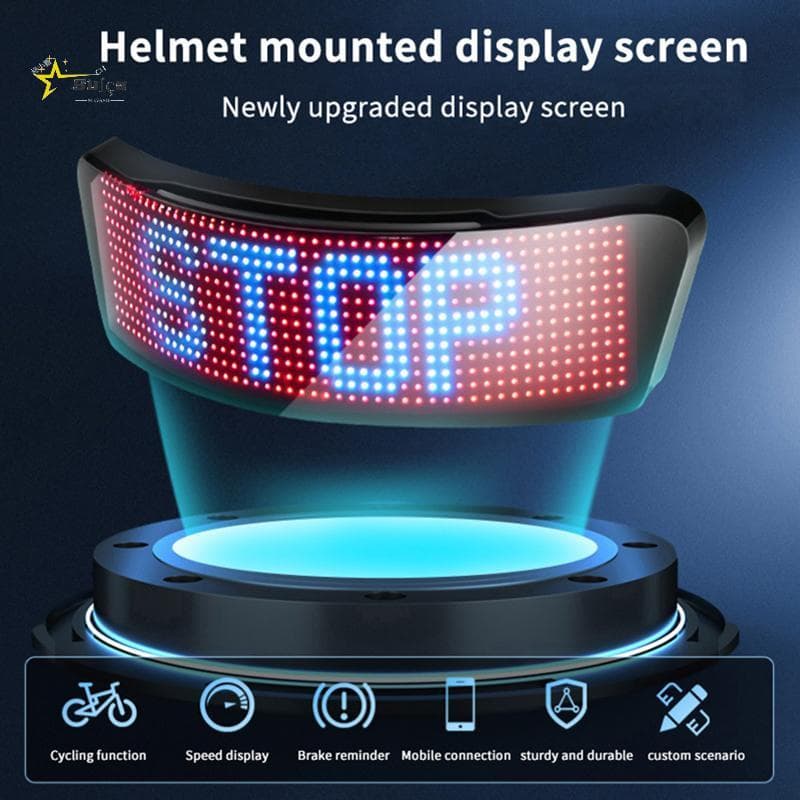Awhrtwb Luz De Advertência Para Capacete De Motocicleta , Display Led Equitação Noturna , Traseira , Acessórios Moto DIY