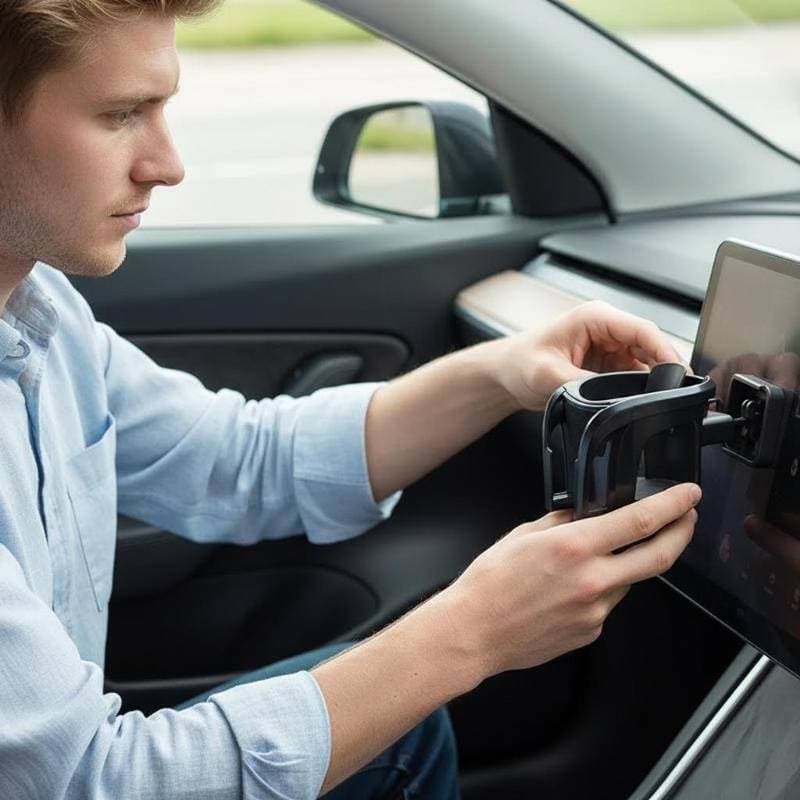 Pistão Universal 2 Em 1 Copo De Carro E Suporte De Telefone Para Ventilação De Ar Organizador Ajustável Bebidas Smartpho